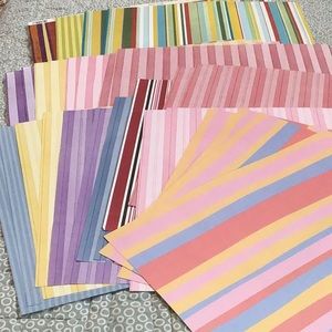 Stripe Collection! Loose Scrapbook Paper Bundle